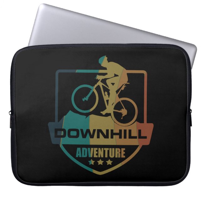 Mountain biking Downhill Laptop Sleeve (Front)
