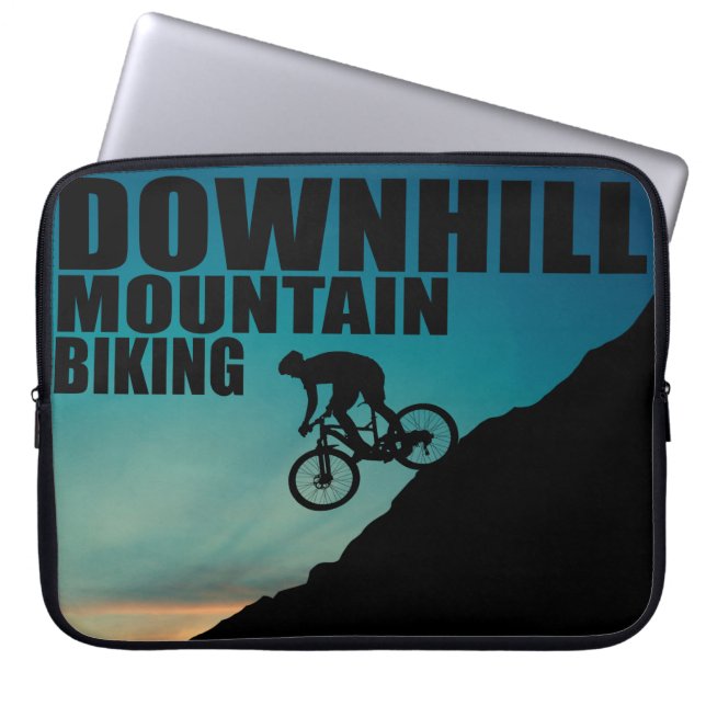 Mountain biking Downhill Laptop Sleeve (Front)