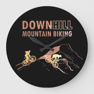 Mountain biking Downhill Large Clock