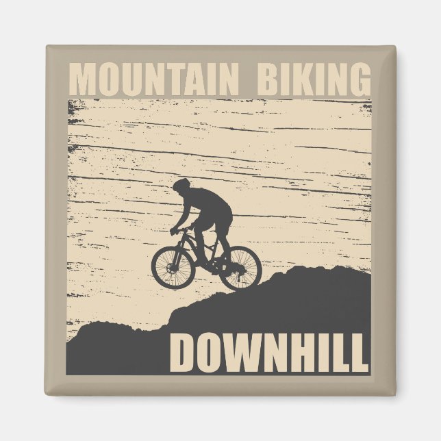 Mountain biking Downhill Magnet (Front)