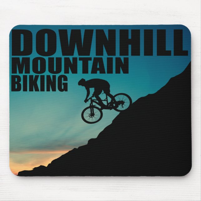 Mountain biking Downhill Mouse Pad (Front)