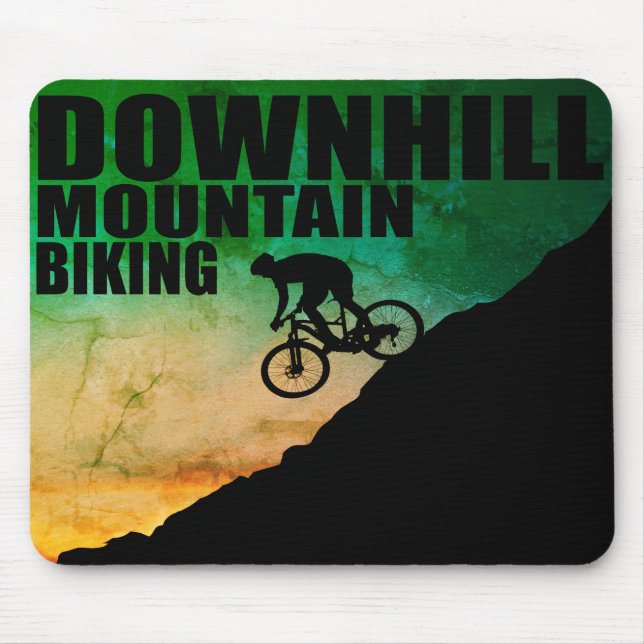 Mountain biking Downhill Mouse Pad (Front)