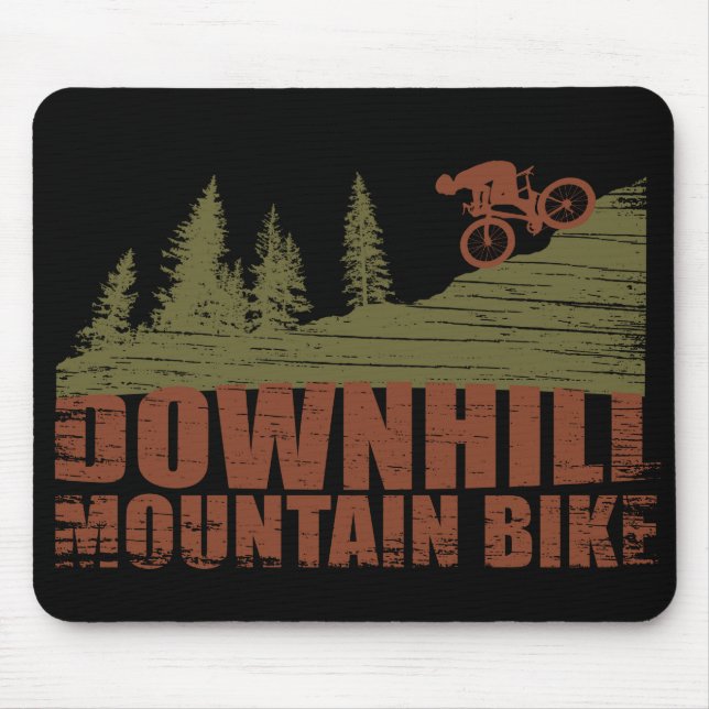 Mountain biking Downhill Mouse Pad (Front)