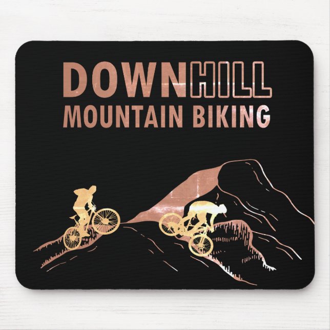 Mountain biking Downhill Mouse Pad (Front)
