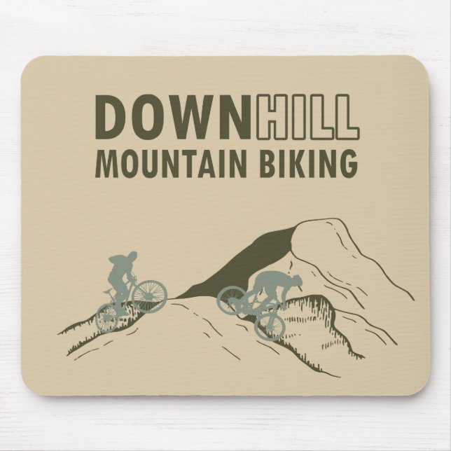 Mountain biking Downhill Mouse Pad (Front)