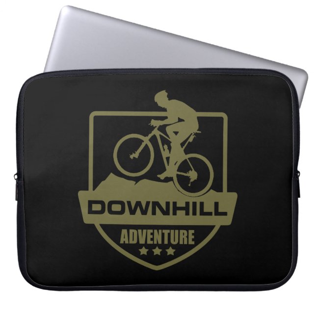 Mountain biking Downhill mtb Laptop Sleeve (Front)