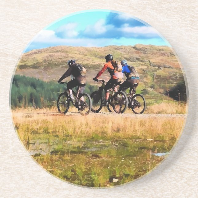 MOUNTAIN BIKING DRINK COASTER (Front)