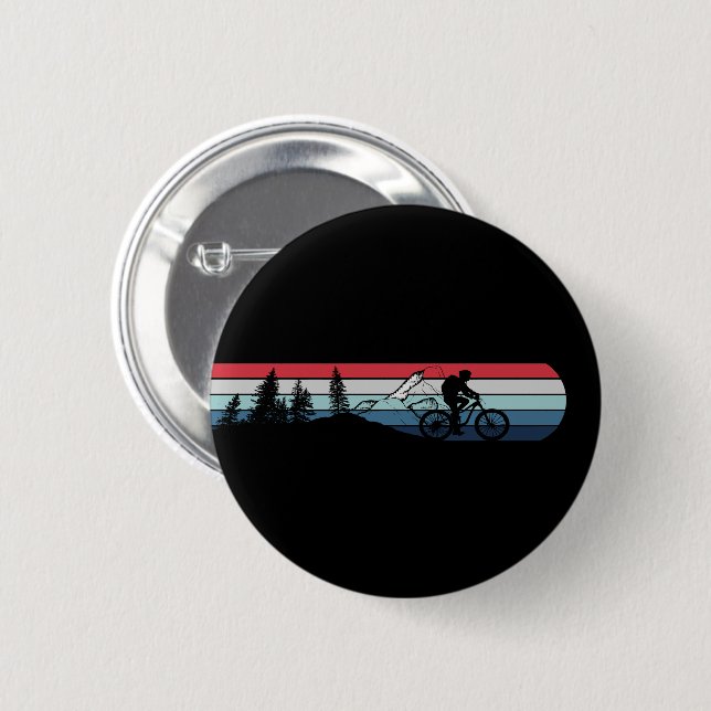 Mountain biking enthusiast button (Front & Back)