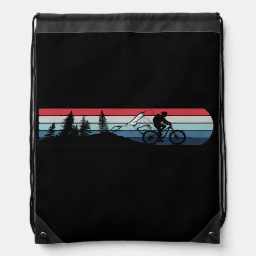 mountain biking enthusiast drawstring bag
