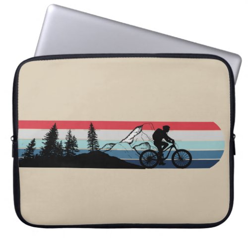 Mountain biking enthusiast laptop sleeve