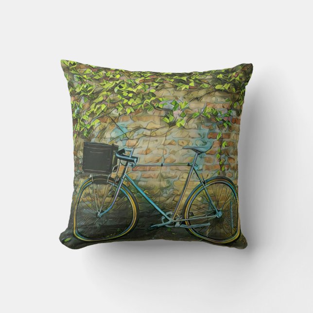 Mountain biking gift throw pillow (Front)