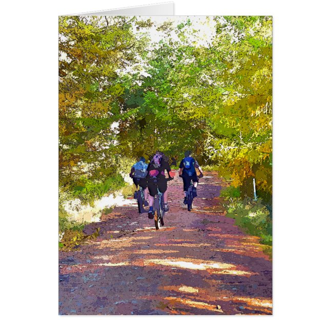 MOUNTAIN BIKING GREETINGS CARD (Front)