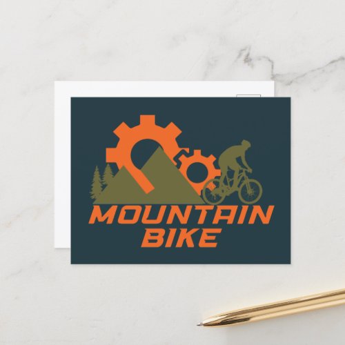 Mountain biking holiday postcard