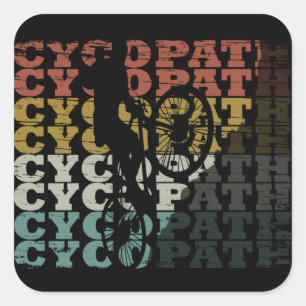 Mountain Biking Humor - Funny Cycling - Cycopath Square Sticker