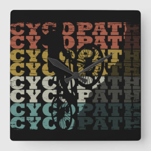 Mountain Biking Humor - Funny Cycling - Cycopath Square Wall Clock