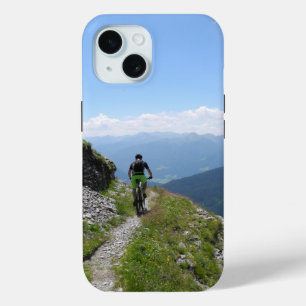 Mountain Biking in Countryside iPhone 15 Case