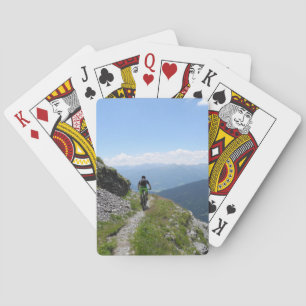 Mountain Biking in Countryside Poker Cards