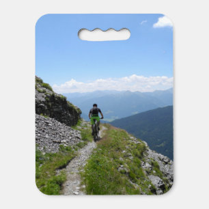 Mountain Biking in Countryside Seat Cushion