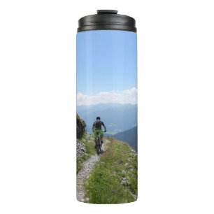Mountain Biking in Countryside Thermal Tumbler