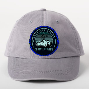 Mountain Biking Is My Therapy Moon Stars Sports Patch