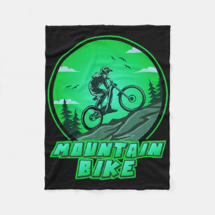 Mountain Biking It Never Gets Easier Downhill Moun Fleece Blanket