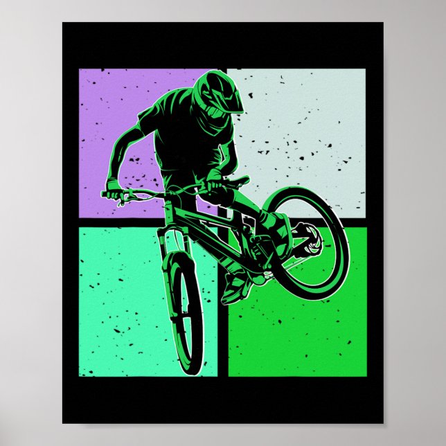 Mountain Biking It Never Gets Easier Downhill Moun Poster (Front)