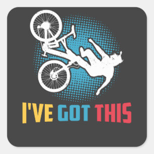 Mountain Biking - I've Got This Square Sticker