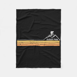 Mountain Biking Jackson Hole Wyoming Female Mounta Fleece Blanket