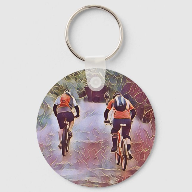 MOUNTAIN BIKING  KEYCHAIN (Front)