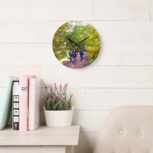 MOUNTAIN BIKING LARGE CLOCK