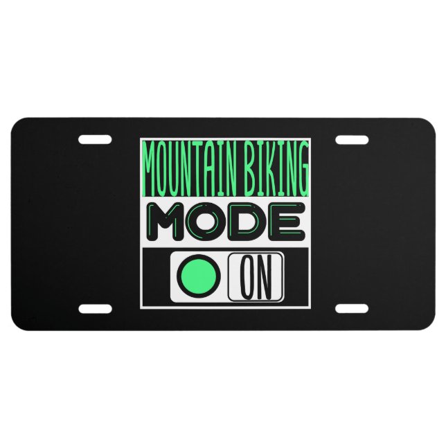 Mountain Biking License Plate (Front)