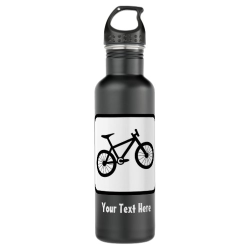 Mountain Biking Logo __ Customizable Stainless Steel Water Bottle