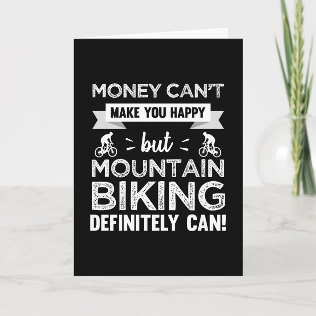 Mountain Biking makes you happy MTB Gift Card (Front)