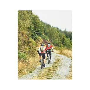 MOUNTAIN BIKING METAL PRINT