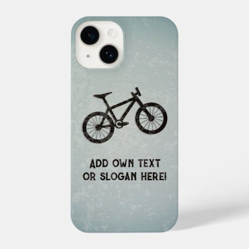 Mountain Biking Motif with your own name or text iPhone 14 Case