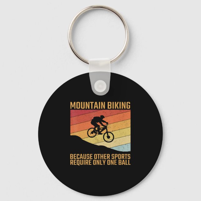 mountain biking mountainbike mtb offroad keychain (Front)