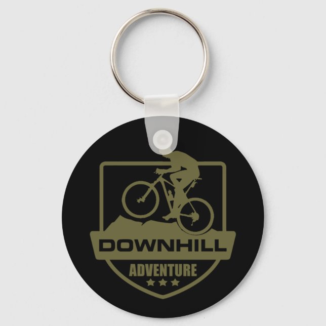 Mountain Biking MTB Downhill Keychain (Front)