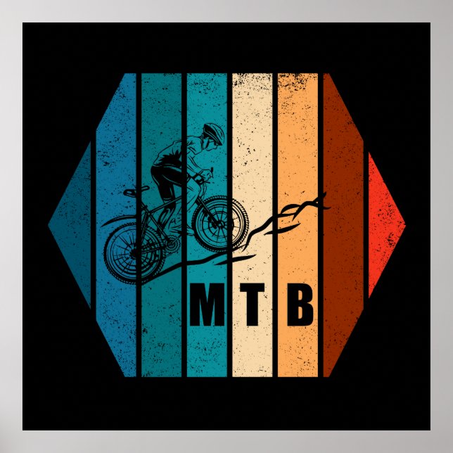 Mountain biking MTB Poster (Front)