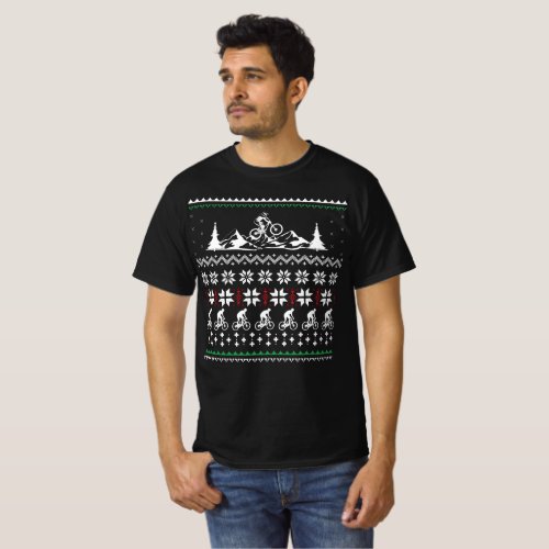 Mountain Biking Oh What Fun Bike Ugly Christmas T_Shirt