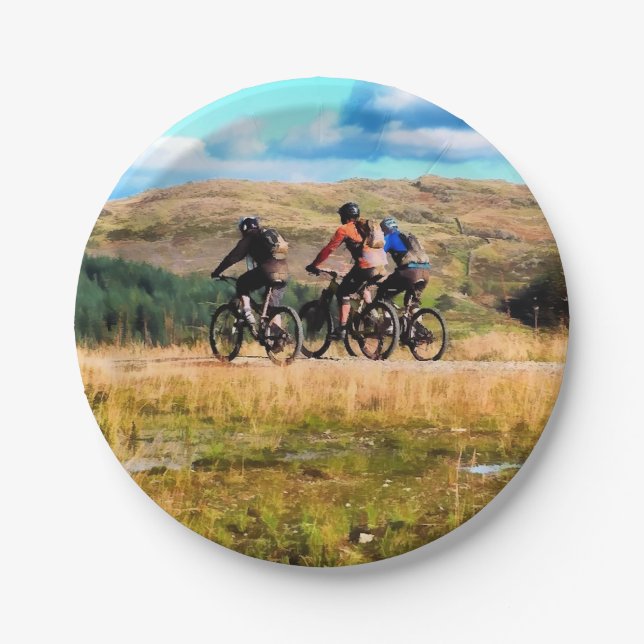 MOUNTAIN BIKING PAPER PLATES (Front)