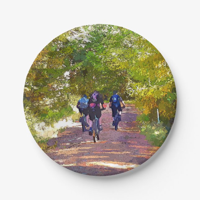 MOUNTAIN BIKING PAPER PLATES (Front)