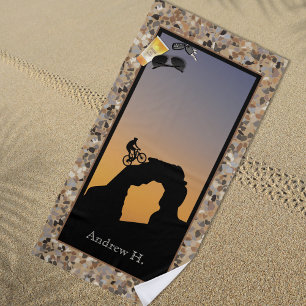 Mountain Biking Pebble Beach Towel