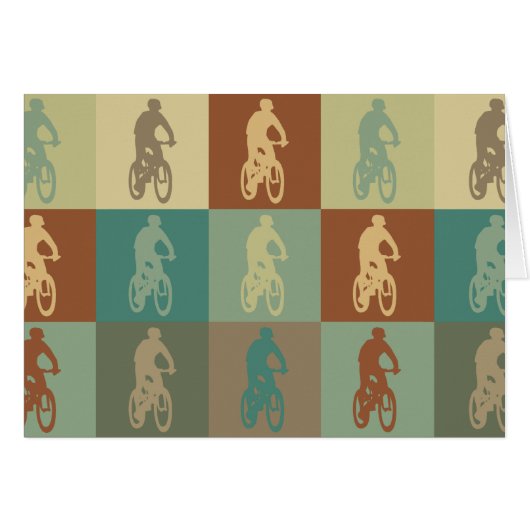 Mountain Biking Pop Art Cards (Front Horizontal)