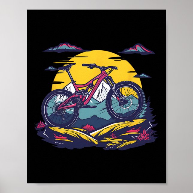 Mountain Biking Portrait  Poster (Front)