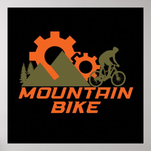 Mountain biking poster