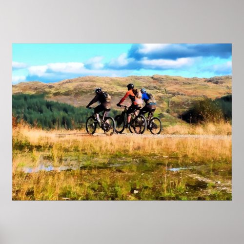 MOUNTAIN BIKING POSTER