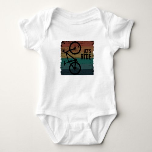 Mountain biking  quote vintage baby bodysuit