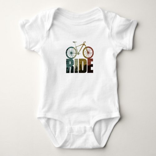 Mountain biking  quote vintage baby bodysuit