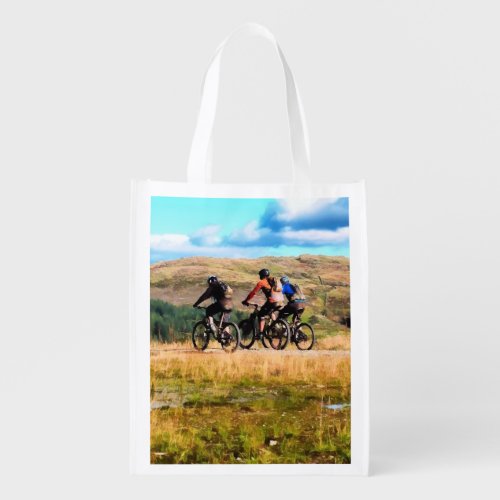 MOUNTAIN BIKING REUSABLE GROCERY BAG