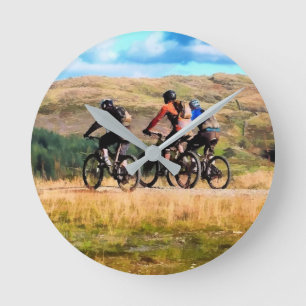 MOUNTAIN BIKING ROUND CLOCK